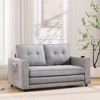 SKRAN 3-in-1 Upholstered Futon Sofa Convertible Floor Sofa bed, Tufted Loveseat,Folding Mattres Love Seat Daybed  for Living Room,Gray - 4 of 4