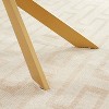 Probe Hues 58.4 Inch Dinning Table with Glass Top and Steel Legs - 4 of 4