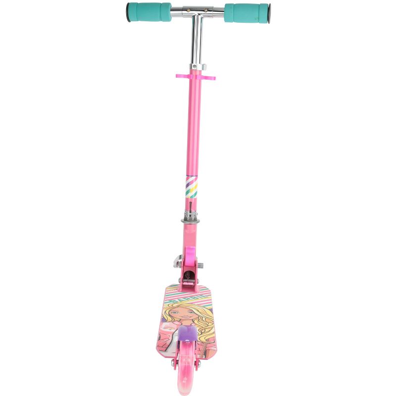 Barbie - 2 Wheel foldable Scooter Light Up Wheels lightweight and sturdy for Kids, 4 of 6