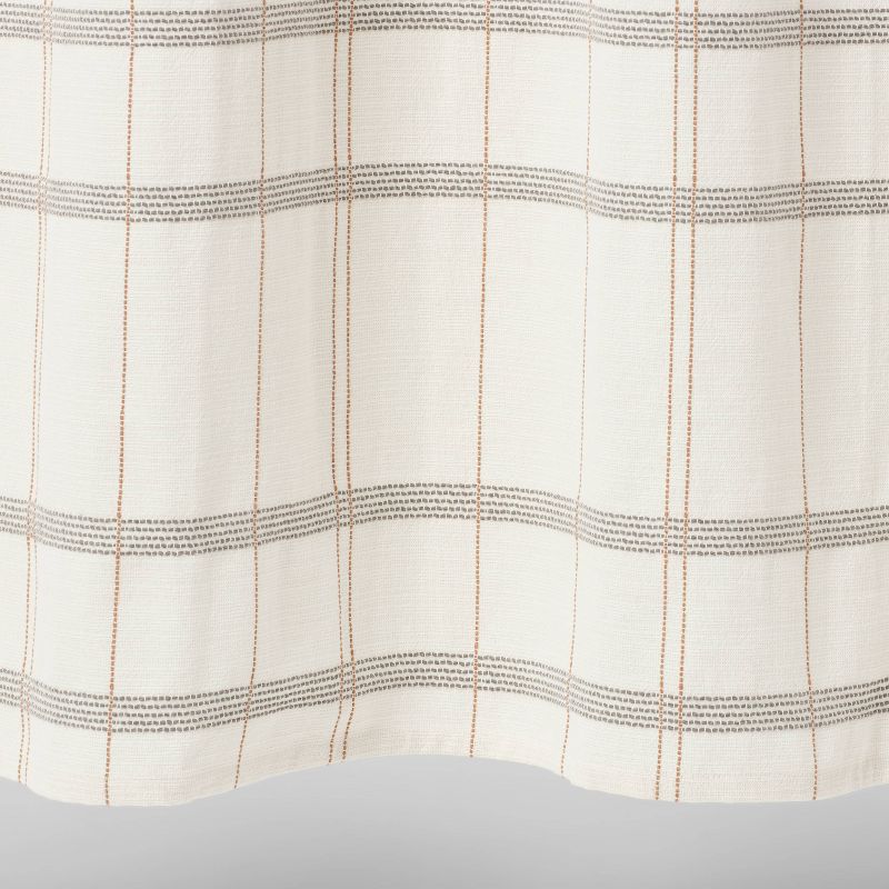 Woven Modern Plaid Shower Curtain Ivory - Threshold&#8482;, 5 of 12