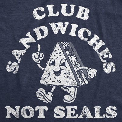 Мужские футболки Crazy Dog T-Shirts, Inc. Mens Funny T Shirts Club Sandwiches Not Seals Sarcastic Novelty Tee for Men - Crazy Dog Men's T Shirt for Animal Lovers Navy L — фото 2