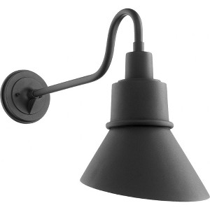 Quorum Lighting Torrey 1-Light Outdoor Wall Sconce, Noir, Wet Rated - 1 of 2