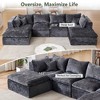 4-8 Seater Modular Cloud Sectional Sofa, U-Shape Chenille Couch, Deep Memory Foam Couch, No Assembly Required - 2 of 4