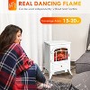 QingMoon 22" Electric Fireplace Heater with Realistic Flames and Logs, Freestanding Fire Place Stove, Overheating Protection, 725W/1450W - 3 of 4