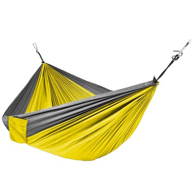 Best Choice Products Portable Nylon Parachute Hammock w/ Attached Stuff Sack- Yellow