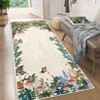 Washable Rug for Living Room, Soft Non Slip Jungle Nursery Bedroom Carpet with Cute Rabbit Squirrels - 2 of 4