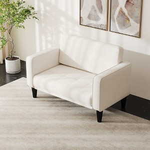 Kayamas 70" Small Loveseat Sofa Small Couch for Living Room, Comfy Love Seat with Removable Washable Cover and Solid Wood Frame - 1 of 4