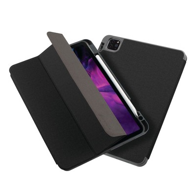 Insten - Soft TPU Tablet Case For iPad Pro 11" 2020, Multifold Stand, Magnetic Cover Auto Sleep/Wake, Pencil Charging, Black