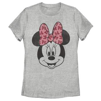 Women's Mickey & Friends Cheetah Print Minnie Mouse Bow T-Shirt