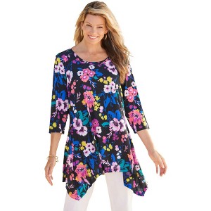 Woman Within Plus Size The High-Low Hem Tunic - 1 of 4