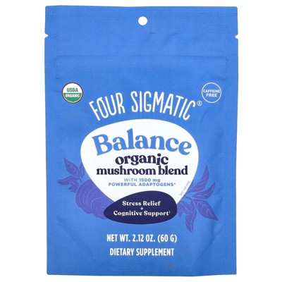 Four Sigmatic Balance, Organic Mushroom Blend, Caffeine Free, 2.12 oz (60 g)