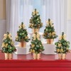 Collections Etc Festive Mini Gold Christmas Trees - Set of 6 5 X 5 X 8 - 2 of 2