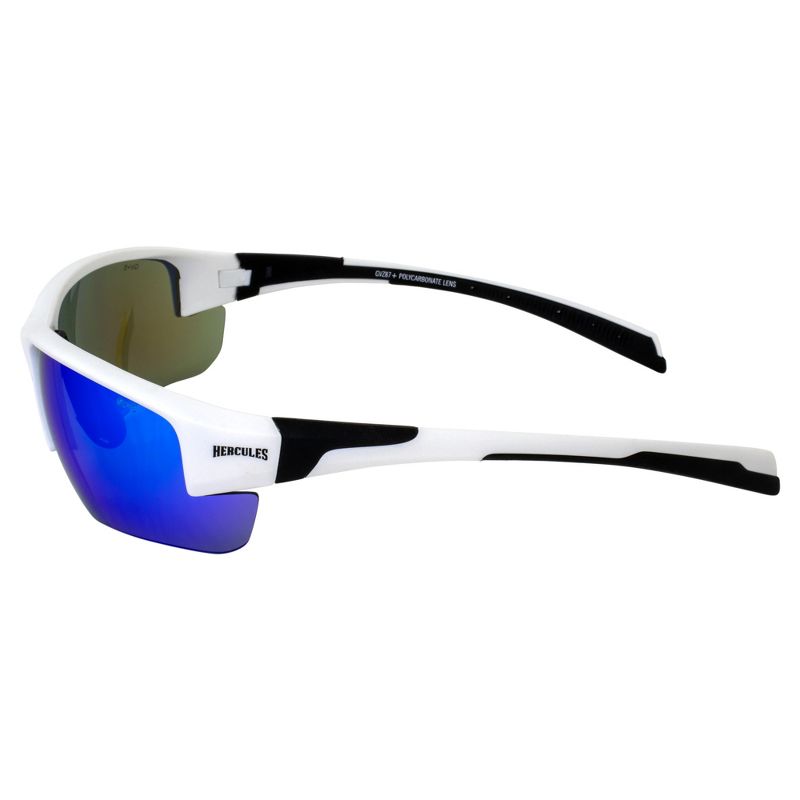 Global Vision Hercules 7 Motorcycle Glasses with Purple Nylon Frame and Silver Lenses, 3 of 7