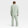 Men's Gingerbread Striped Flannel Long Sleeve Shirt and Pants Holiday Matching Family Pajama Set - Wondershop™ Cream - 2 of 4