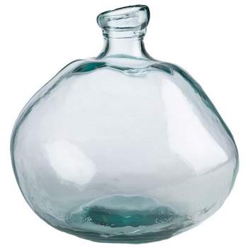 VivaTerra Recycled Round Glass Balloon Vase, 13"
