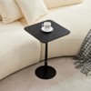 FONTOI 31.50" Square End Table with Metal Pedestal, Side Table for Living Room Bedroom Small Space, Black, 15.74"*23.81"*15.74" - 4 of 4