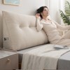 Bekrvio Multiple Sizes Headboard Pillow Wedge Reading Support Backrest Cushion with Pocket & Removable Cover for Bed Sofa Daybed - 2 of 4