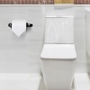Unique Bargains Bathroom Aluminum Alloy Matte Fixed Toilet Paper Holders Black 1 Pc - 2 of 4