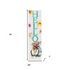 HomeRoots 36" White And Turquoise Hello Solid Wood Porch Sign - 3 of 4