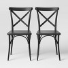 Set of 2 Malden French Bistro Dining Chair Black - Threshold™: Steel Frame, No Assembly, 400lb Capacity - 2 of 4