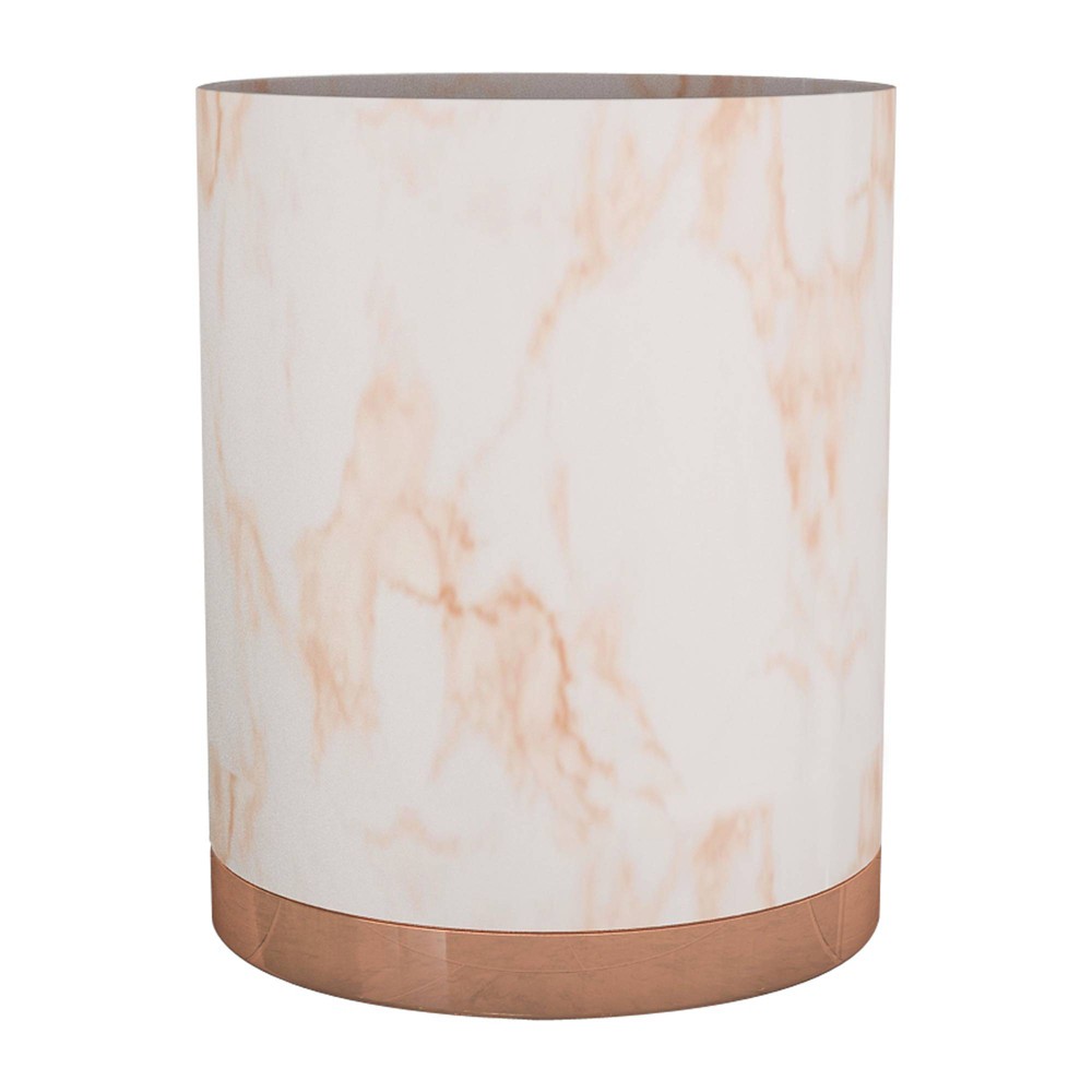 Bathroom Wastebasket Misty Copper - Nu Steel: Resin Construction, 11" High, 6L Capacity, Solid Pattern