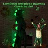 Tailwaggz Glow-in-the-Dark Dinosaur Onesie Pajama for Adults - Plush Unisex Halloween & Cosplay Costume - 3 of 4