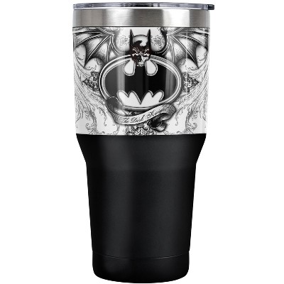 Batman Winged Logo Steel Tumbler 30oz Coffee Travel Mug