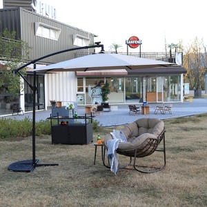 KTMBDW 10ft Patio Umbrella Outdoor Square Large Cantilever Windproof Offset and Heavy Duty Sun Umbrella for Garden Deck Pool,(No Base) - 1 of 4