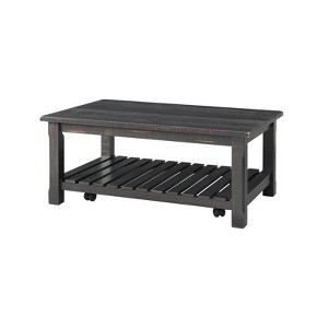 Barn Door Collection Solid Wood Coffee Table Antique Black - Martin Svensson Home - 1 of 4