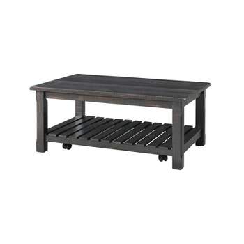 Barn Door Collection Solid Wood Coffee Table Antique Black - Martin Svensson Home
