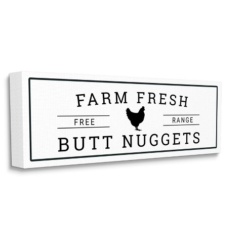 Stupell Industries Farm Fresh Butt Nuggets Funny Chicken Word Design Target