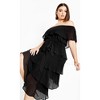 Women's Plus Size Night Garden Dress - black | CITY CHIC - 3 of 4