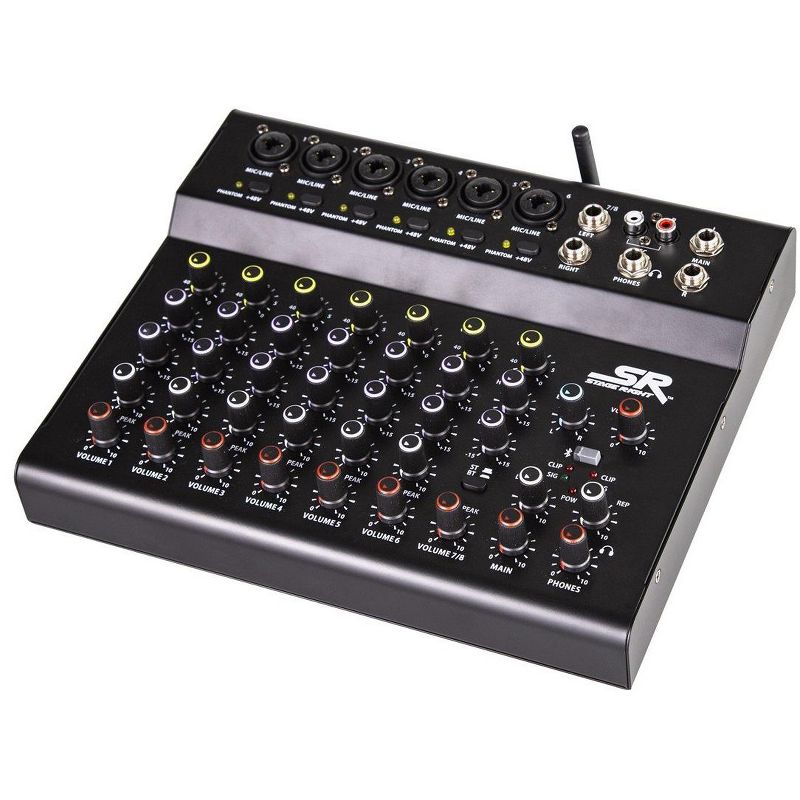 Monoprice ix8B 8-Channel Live Sound and Recording Mixer with Bluetooth, USB, and Effects - Stage Right Series, 2 of 5