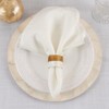 Saro Lifestyle Napkin Rings With Capiz Design (Set of 4), Gold - 3 of 3