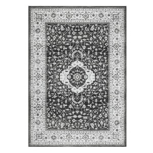 Washable Vintage Printed Rug Non Slip Low Pile Rug Soft Throw Floor Cover Foldable Indoor Carpet for Living Room Bedroom Playroom - 1 of 4