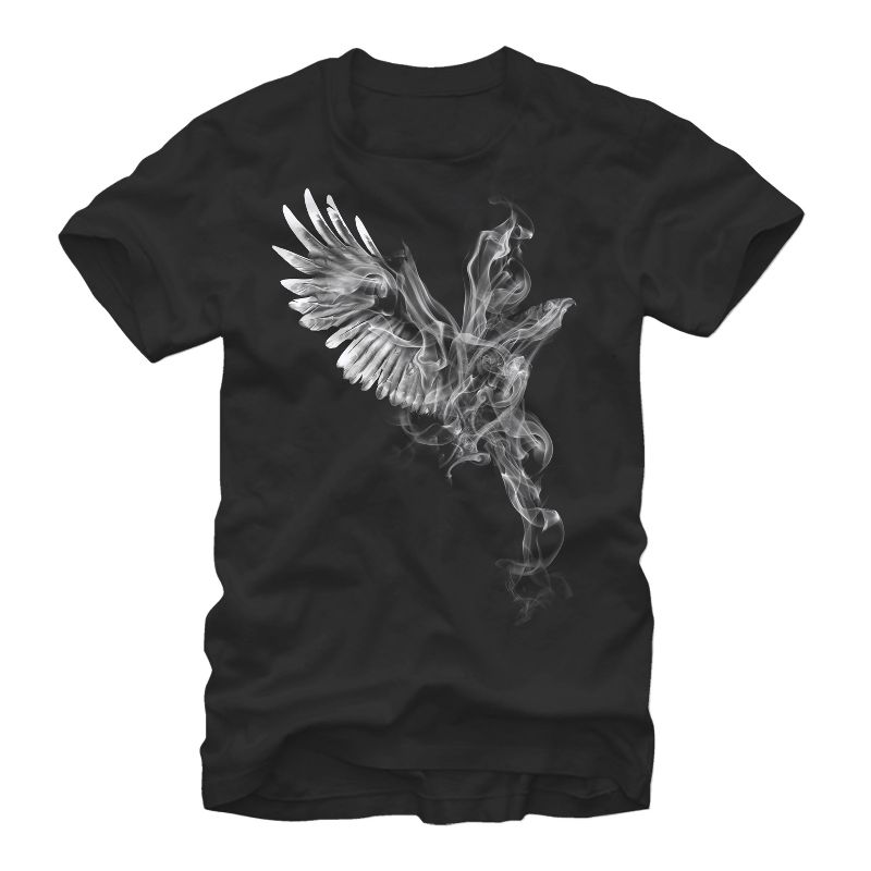 Men's Lost Gods Smoke Bird Wing T-Shirt, 1 of 5