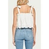 Women's CROPPED BRODERIE ANGLAISE COTTON TOP - Fore - 2 of 2