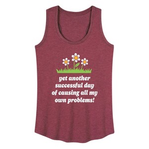 Women's - Instant Message - Causing All My Own Problems Graphic Racerback Tank - 1 of 4