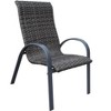 Courtyard Casual Santa Fe 5 pc Wicker 48" Round Dining Set With Wicker Chairs  Includes one Round table and 4 Wicker Chairs - 4 of 4