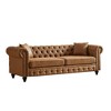 SKRAN Chesterfield Sofa with Rolled Arms 3 Seater with Button Design and for Apartment,Living Room - 4 of 4