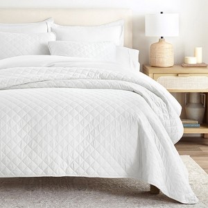 FIONECA Reversible All Season Quilt Set Double Brushed Microfiber Neutral Tone - 1 of 4