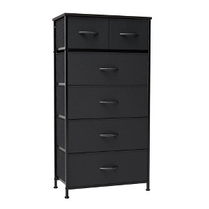 Crestlive Products 6-drawer Vertical Dresser Storage Tower with Sturdy Steel Frame, Wood Top, Easy Pull Fabric Bins - 1 of 4