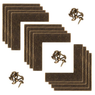 Dritz Small 3pk Home Smooth Campaign Hardware Corners Antique Brass: Iron Craft Embellishments, 9 Pieces, Ages 12+