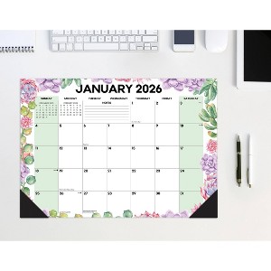 Willow Creek Press Succulents Academic July 2025 - June 2026 17"x12" Small Monthly Deskpad Calendar - 1 of 4