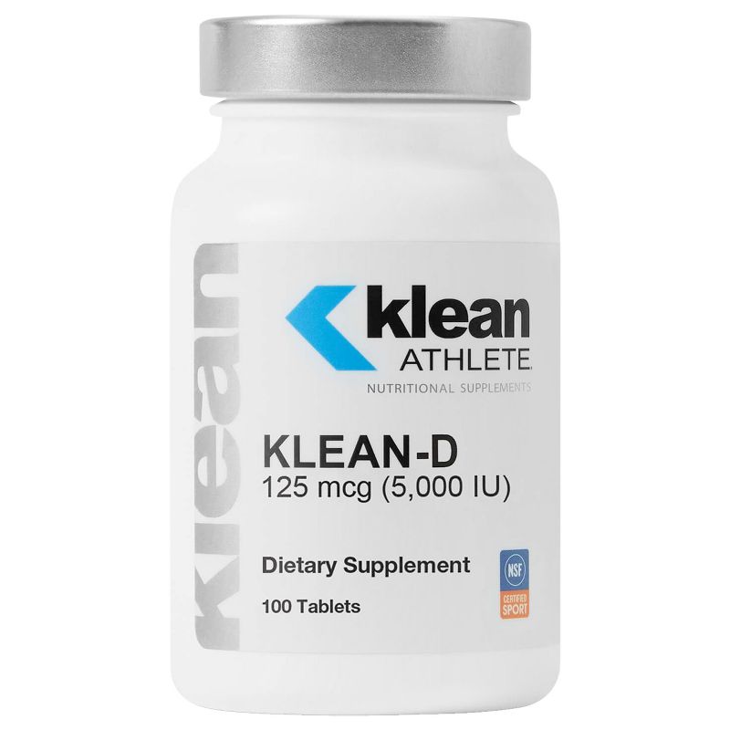 Klean Athlete Klean-D - 5000 IU of Vitamin D3 to Support Immune Health, Muscle Recovery, and Bone Strength - NSF Certified for Sport - 100 Tablets, 1 of 9