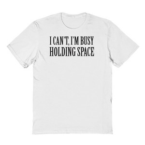 Rerun Island Men's Holding Space Short Sleeve Graphic Cotton T-Shirt - 1 of 3