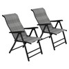Patio Rattan Reclining Folding Chair, 7-Position Adjustable Lounge Chair with Armrests, Outdoor Recliner for Poolside, Garden - 3 of 4