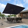 PURPLE LEAF Patio Umbrella with Base Outdoor Rectangle Large Cantilever Umbrella Heavy Duty Outdoor Market Umbrella for Garden Deck Backyard Pool - 2 of 4