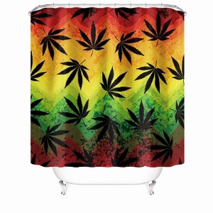 Color Leaves Shower Curtains for Bathroom Waterproof Fabric Bath Curtain Durable Soft Stylish Bathroom Decor 72x72 Inch - 1 of 1
