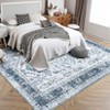 Coucheta Vintage Large Area Rug, Stain Resistant Ultra Thin Low Pile Carpet, Classic Throw for Living Room&Bedroom Home Decor, Multiple Sizes&Colors - 2 of 4
